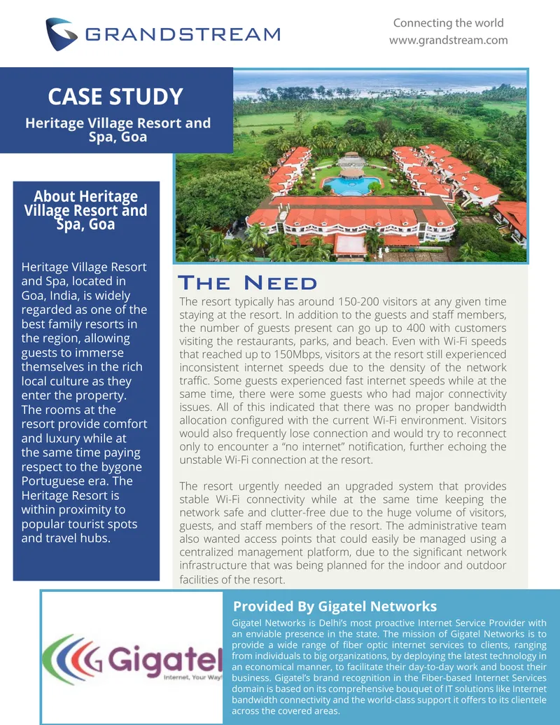 Wi-Fi Network Upgrade at Heritage Village Resort