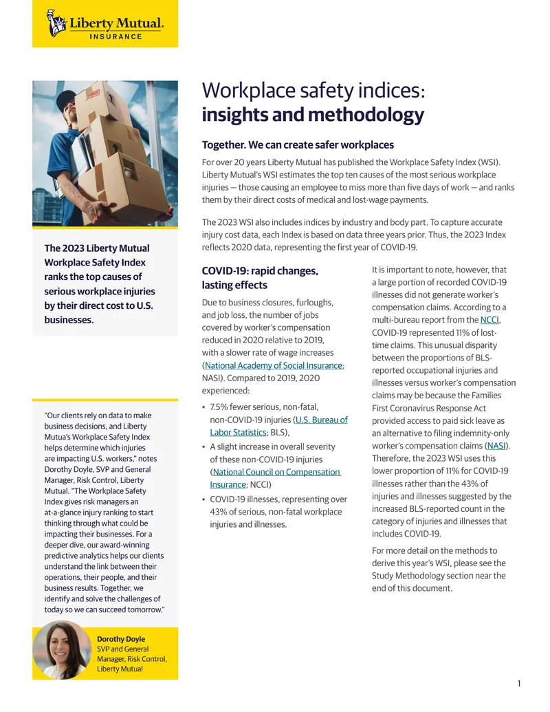 2023 Workplace Safety Index Analysis and Findings