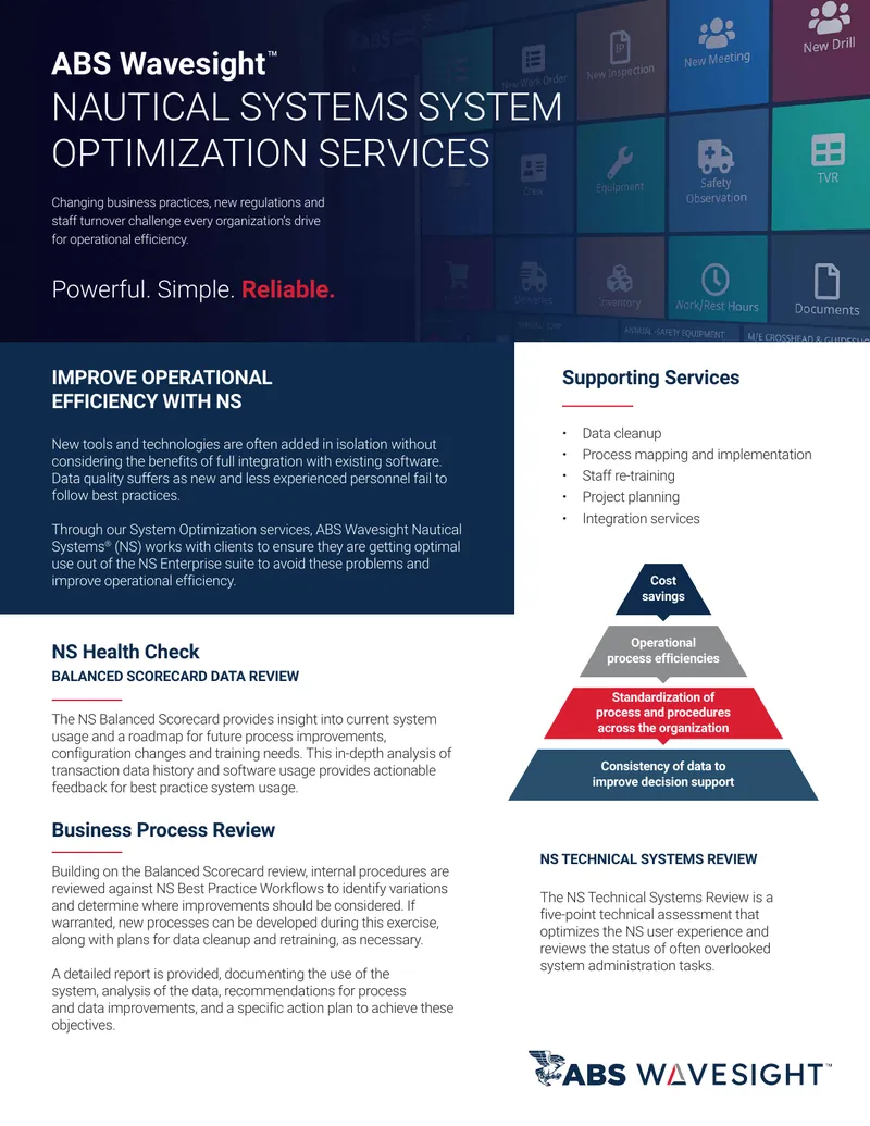 Nautical Systems Optimization Services Overview
