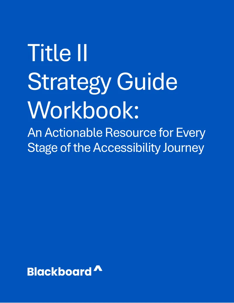 Title II Strategy Guide Workbook for Accessibility
