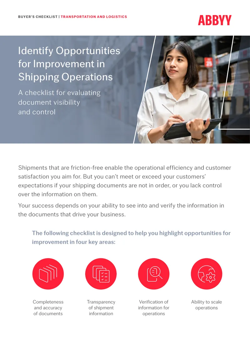 Buyer's Checklist for Transportation and Logistics