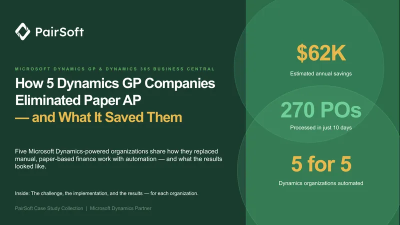 Dynamics GP Companies Transitioning to Automated AP Processes