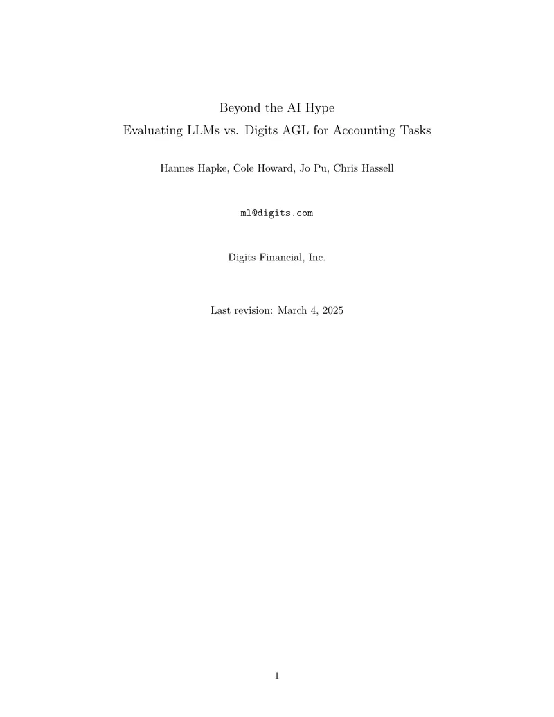 Evaluating LLMs for Accounting Tasks