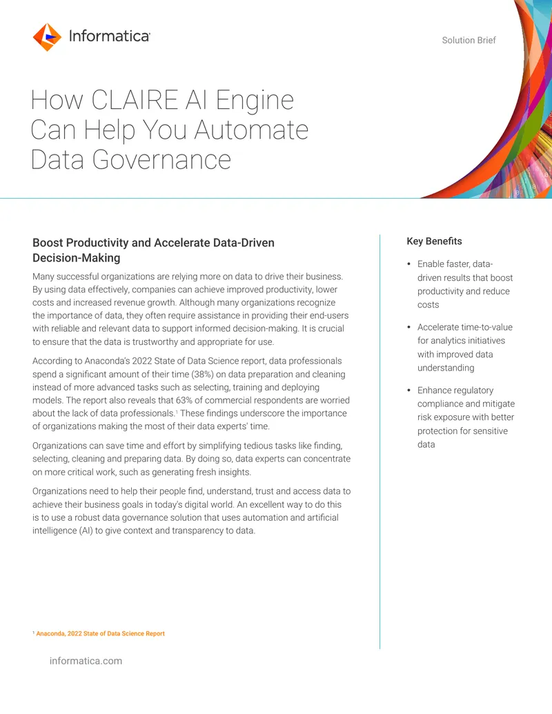 How CLAIRE AI Engine Automates Data Governance