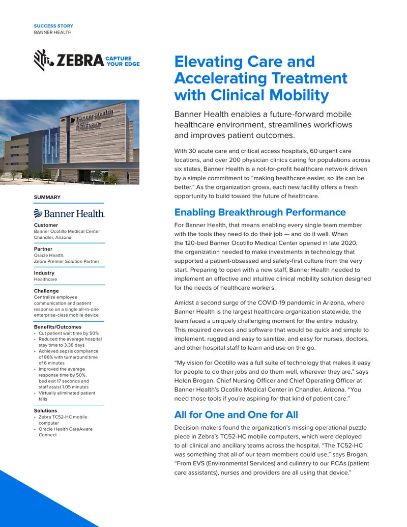 Banner Health Clinical Mobility Success Story
