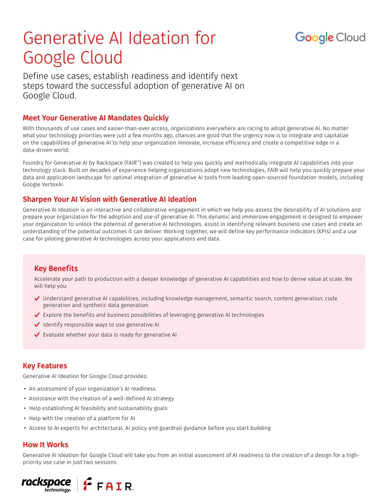 Generative AI Ideation for Google Cloud Guide