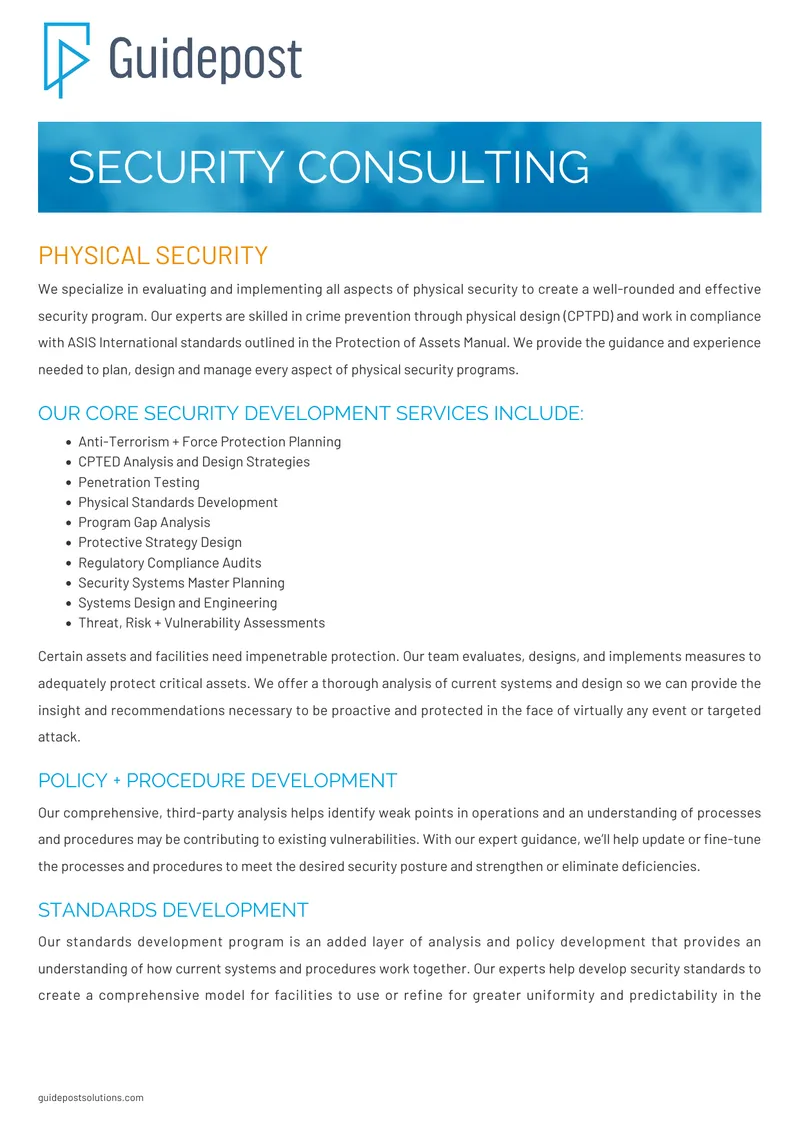 Physical Security Program Development Guide