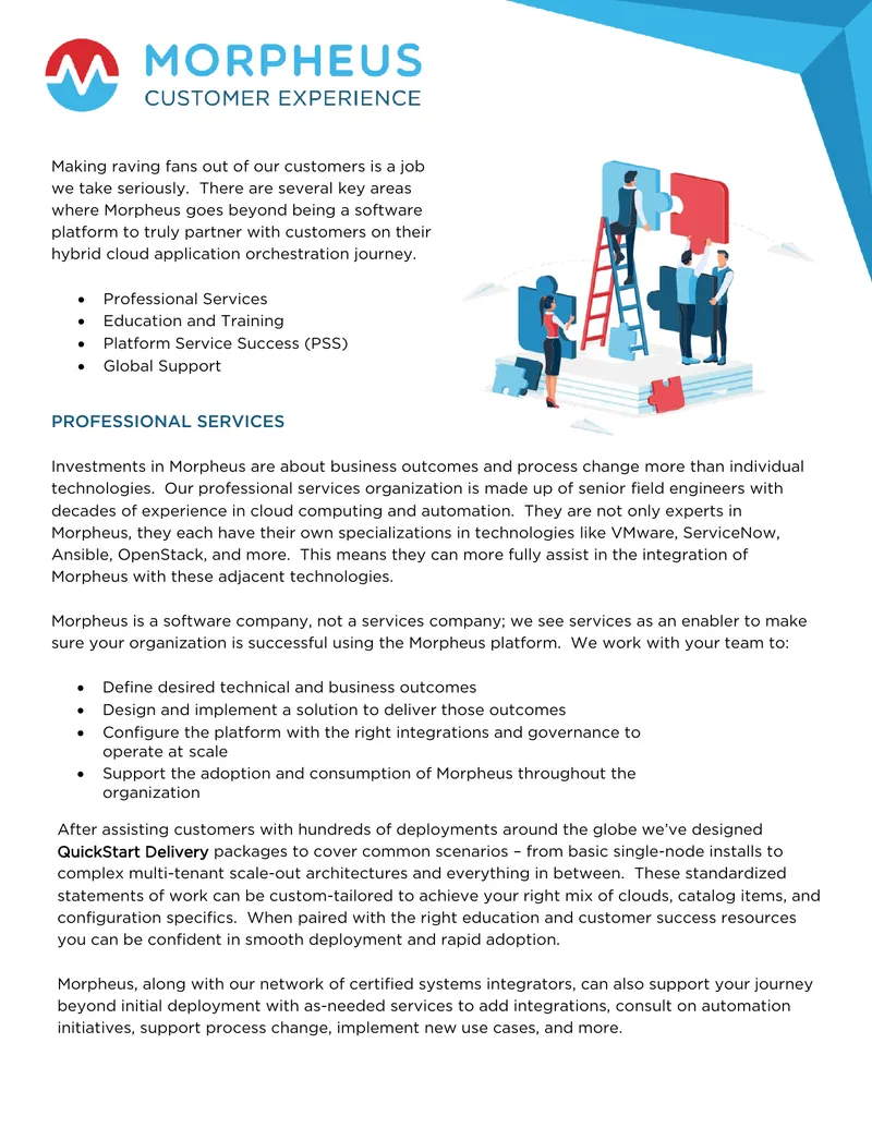 Morpheus Customer Success Services Overview