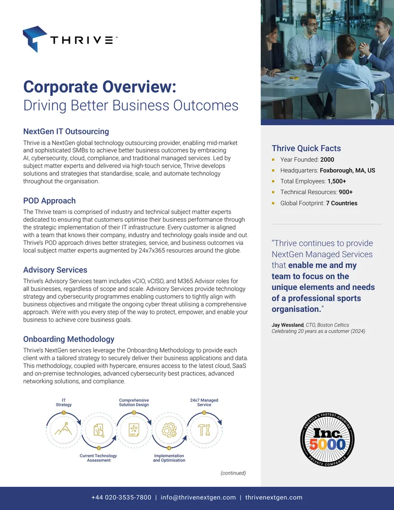NextGen Technology Outsourcing Services Overview