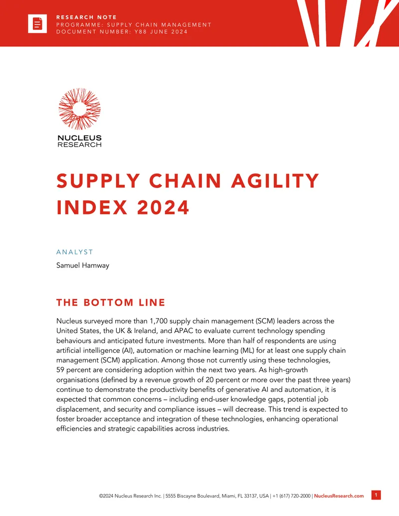 Supply Chain Agility Index 2024