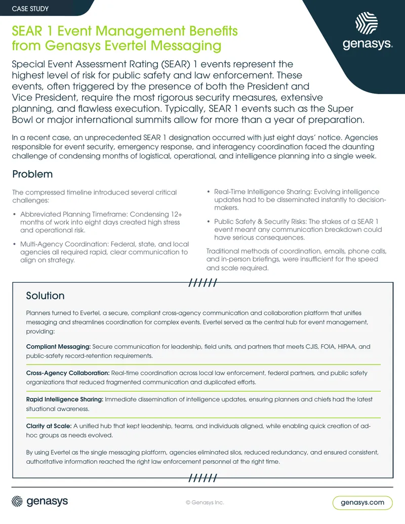 Event Management Benefits from Genasys Evertel Messaging