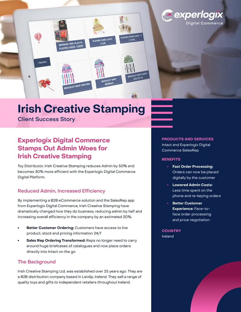 Irish Creative Stamping Client Success Story preview page 1