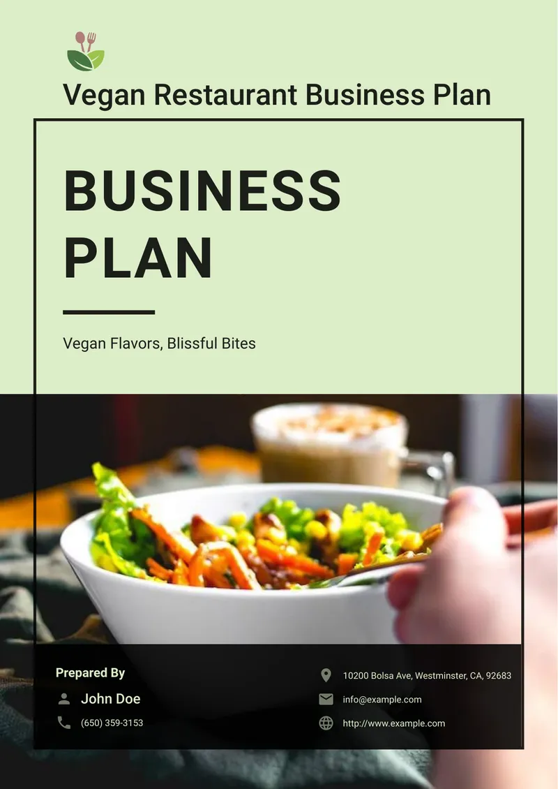 Vegan Restaurant Business Plan Overview