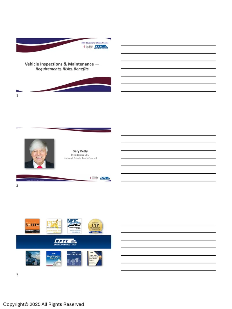 Vehicle Inspections and Maintenance Requirements