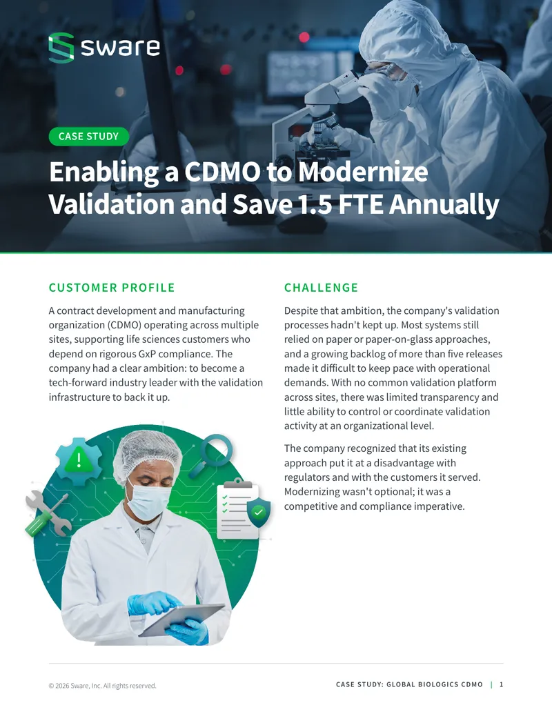Case Study on CDMO Validation Modernization
