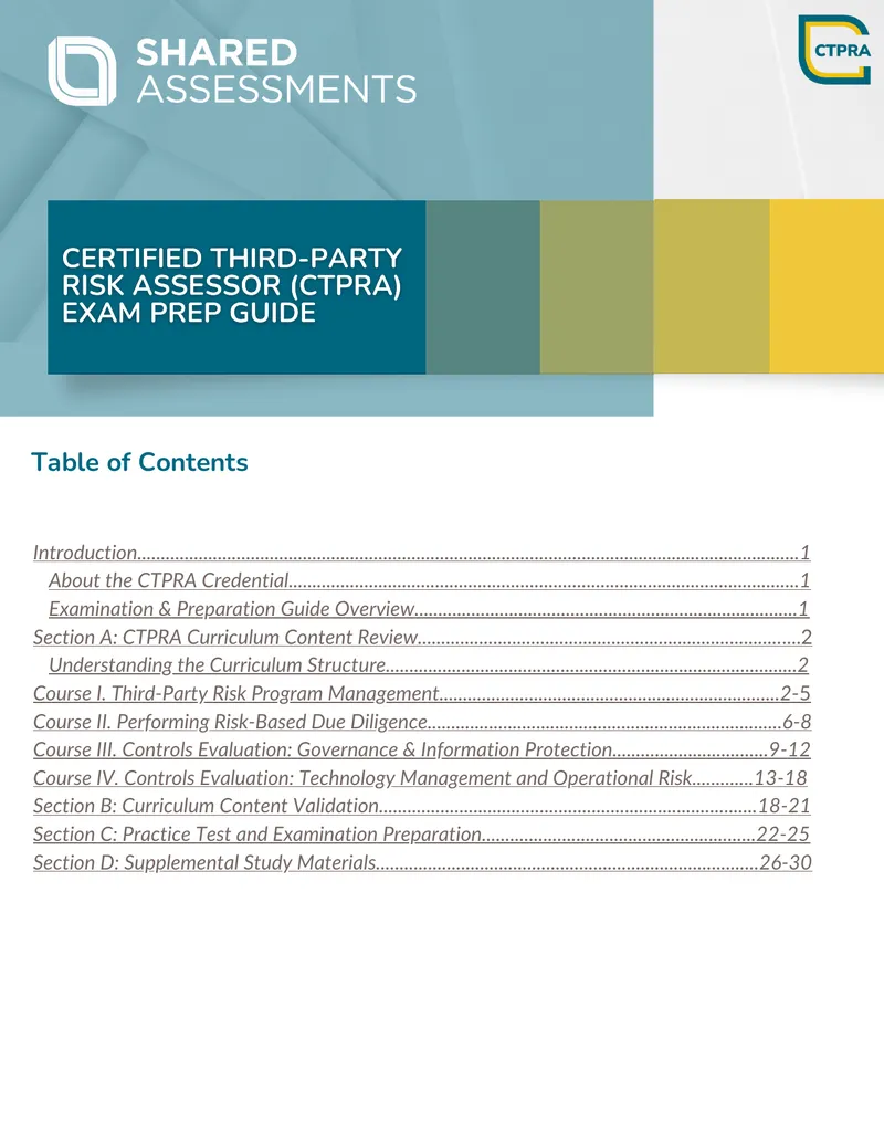 CTPRA Examination and Preparation Guide
