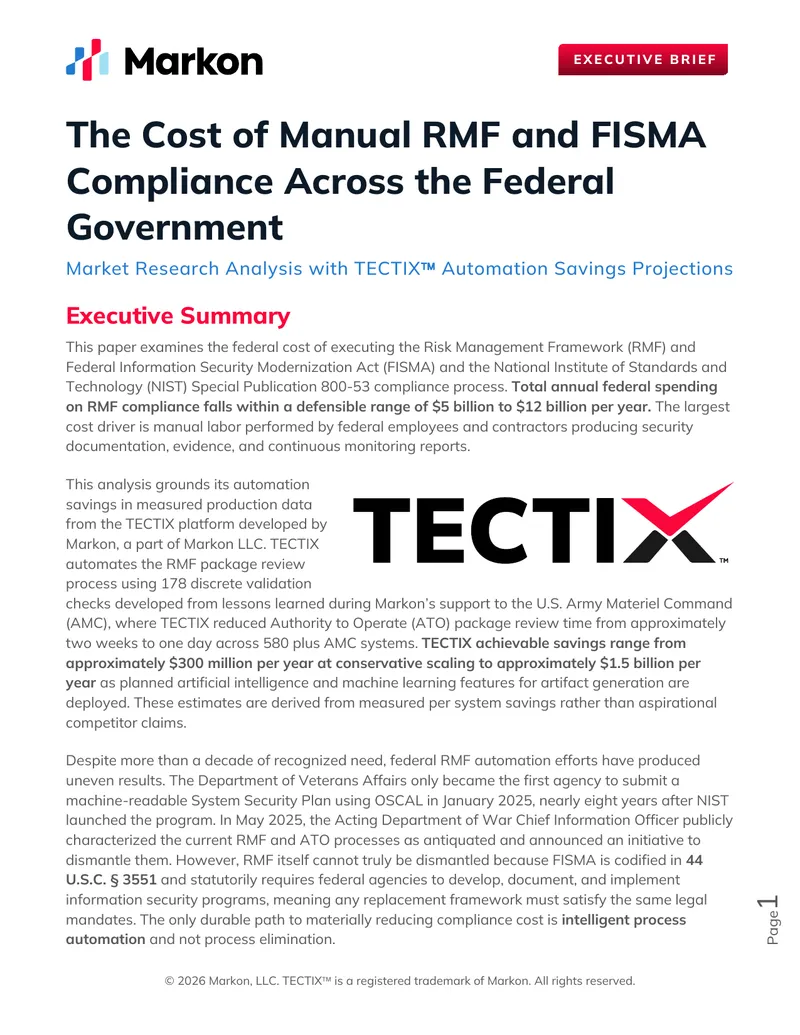 Cost Analysis of RMF and FISMA Compliance