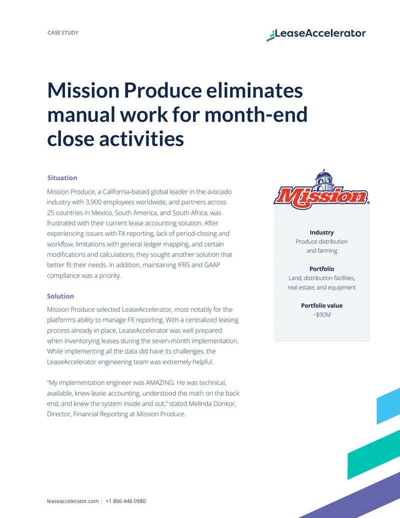 Mission Produce Lease Accounting Case Study