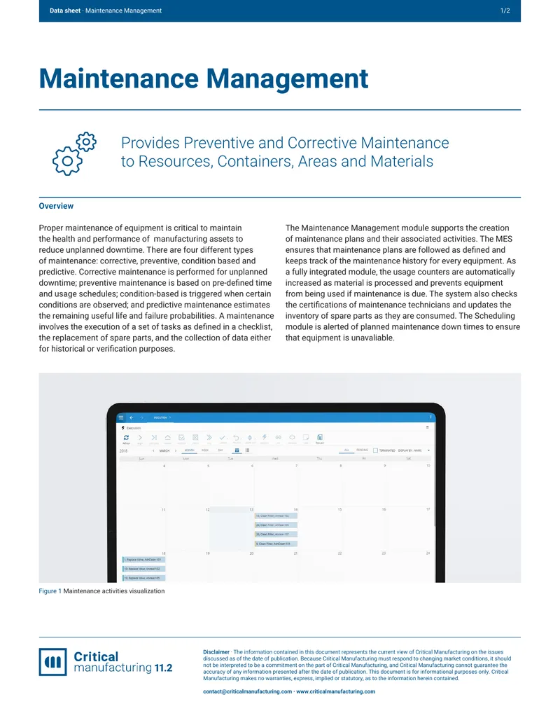 Maintenance Management Module Overview