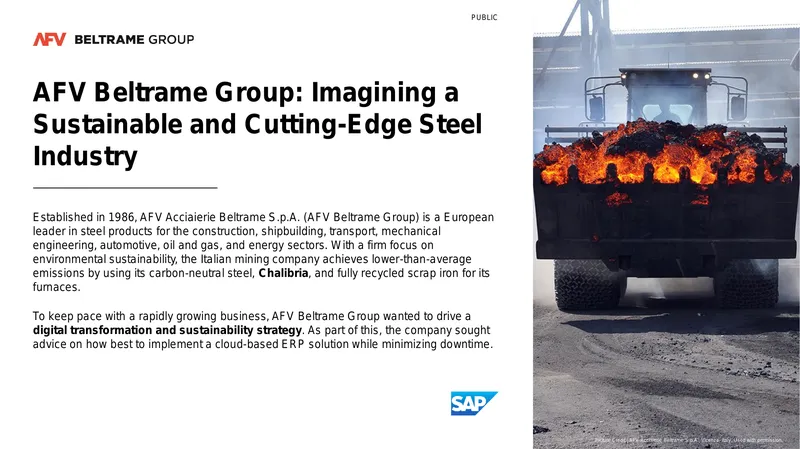 Digital Transformation and Sustainability Strategy in Steel Industry