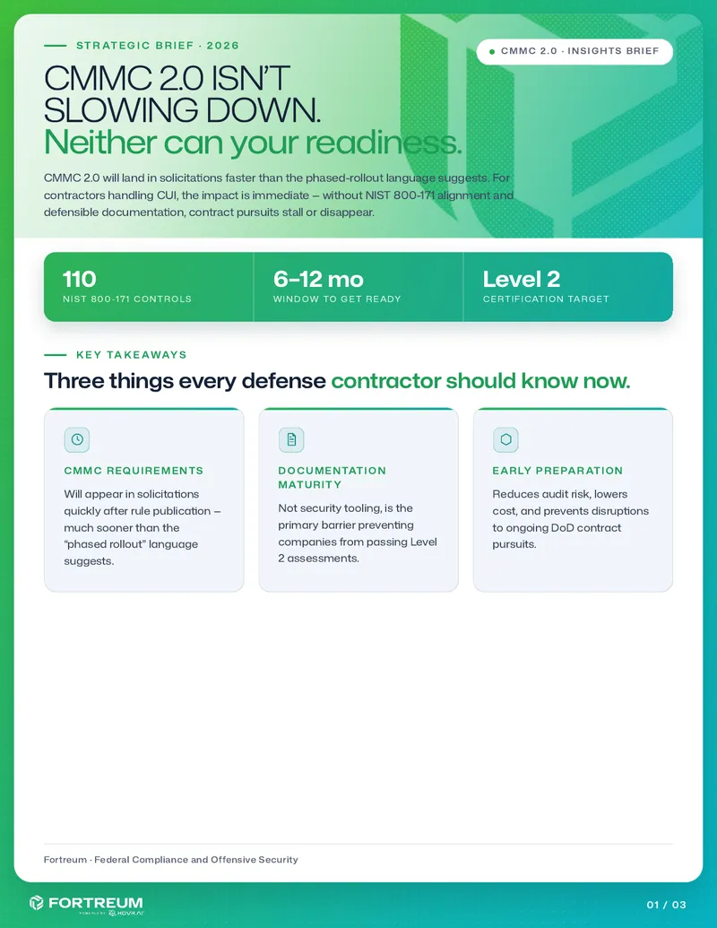 CMMC 2.0 Insights Brief for Contractors