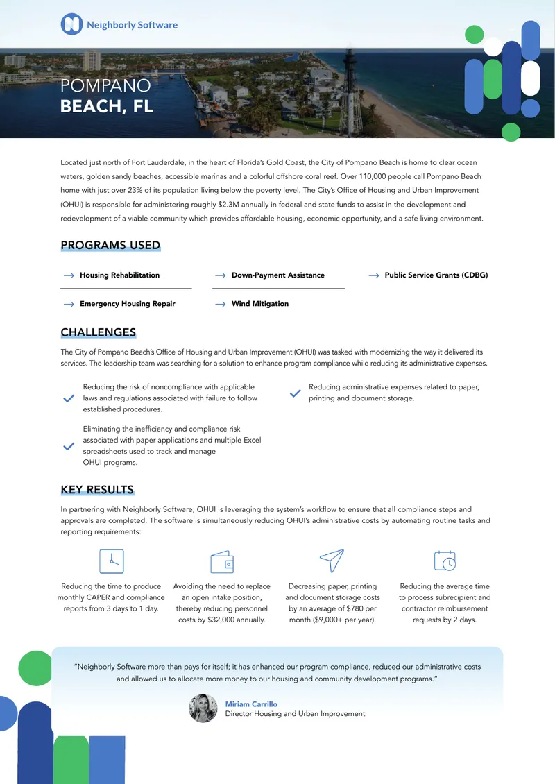 Modernization of Housing Service Delivery in Pompano Beach