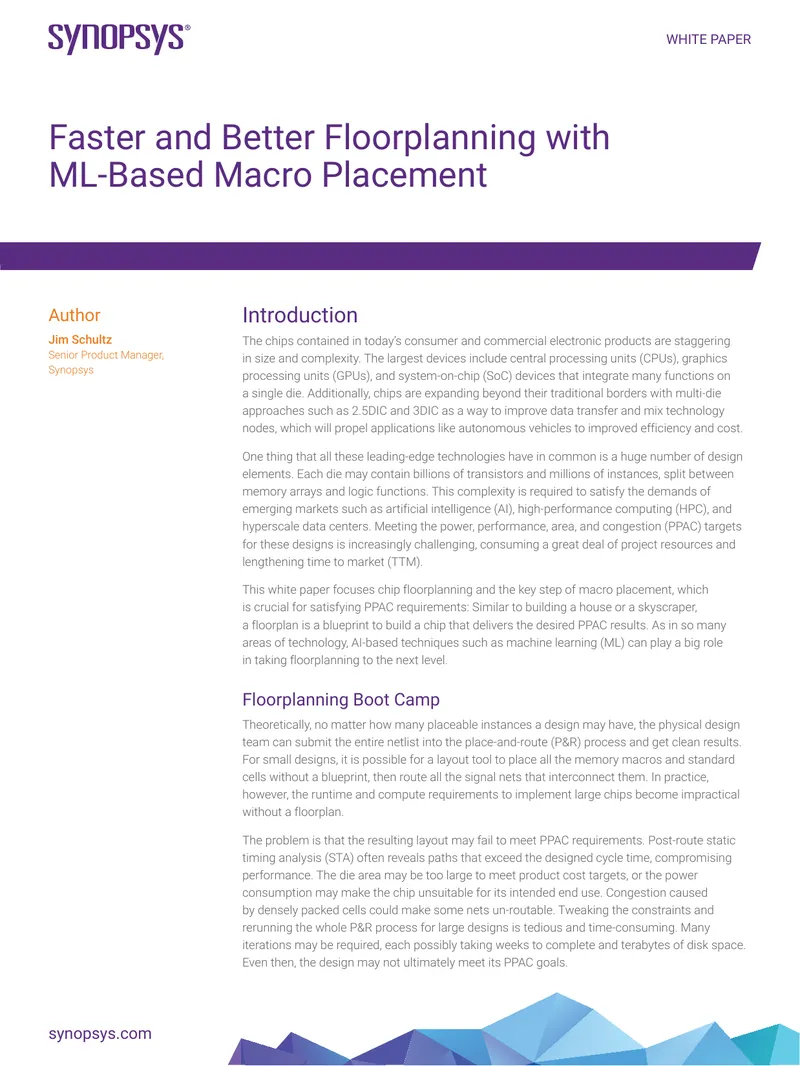 Machine Learning Macro Placement for Chip Floorplanning