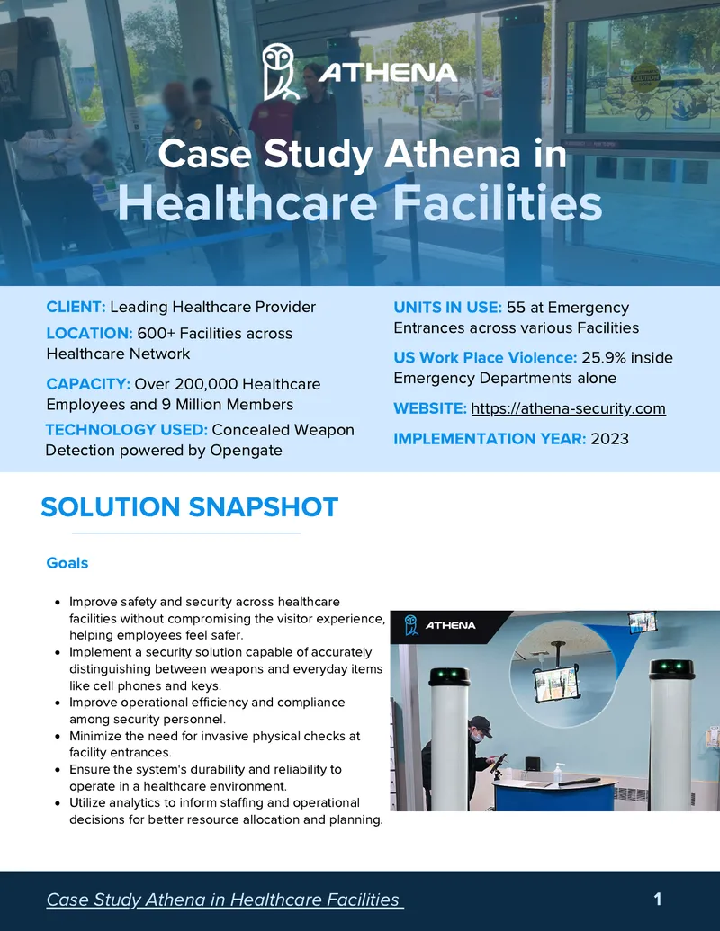 Case Study on Athena Security Implementation in Healthcare