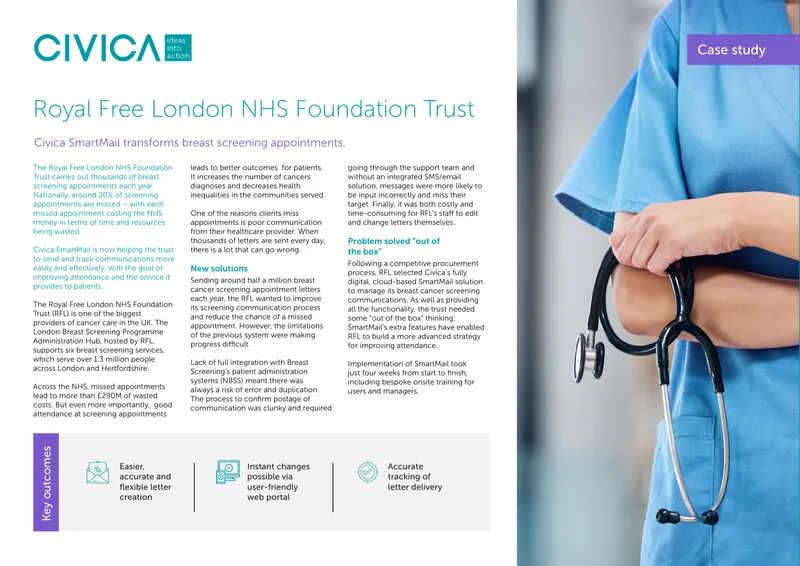 Civica SmartMail Implementation for Breast Screening