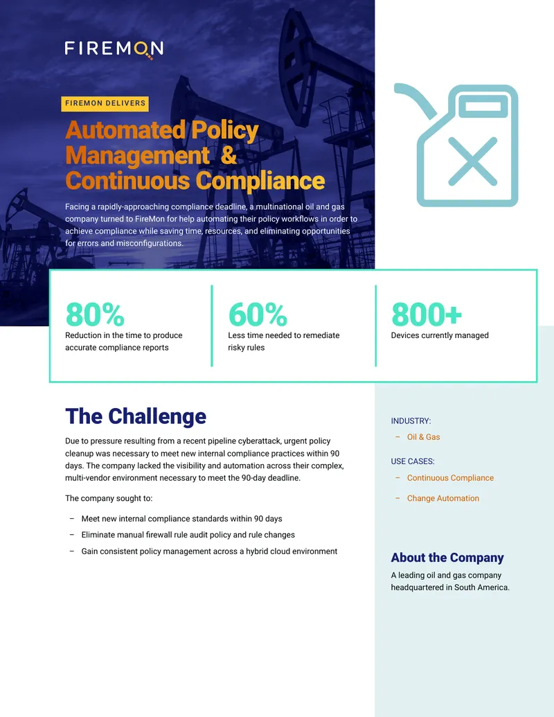 Automated Policy Management and Continuous Compliance