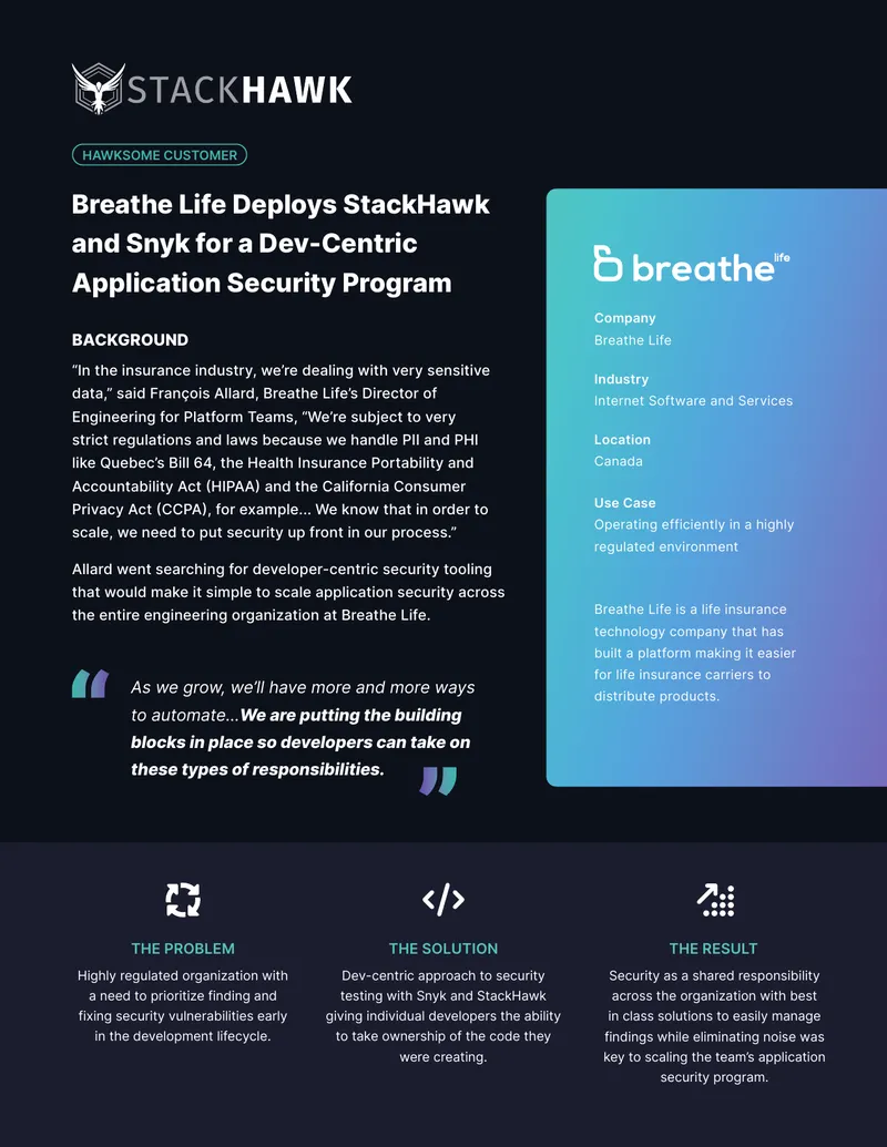 Breathe Life's Approach to Dev-Centric Application Security
