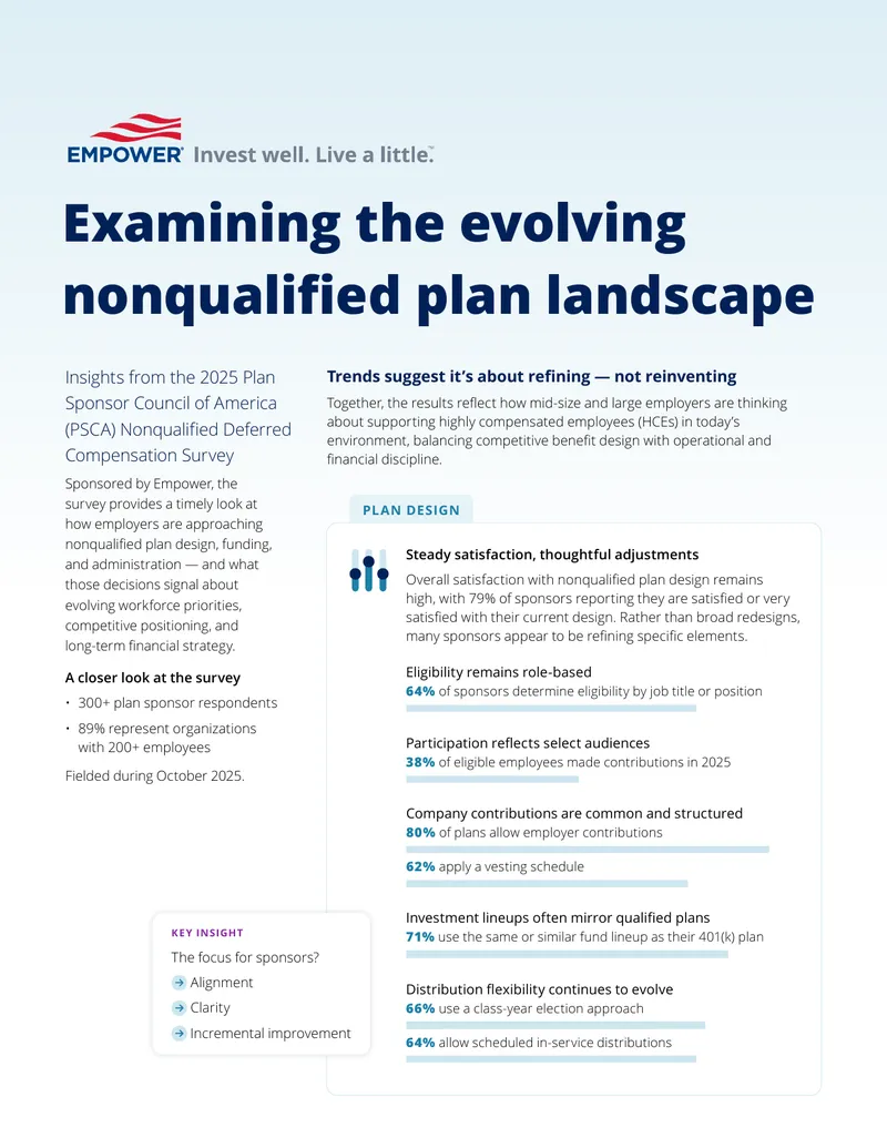 Nonqualified Deferred Compensation Plan Design Insights