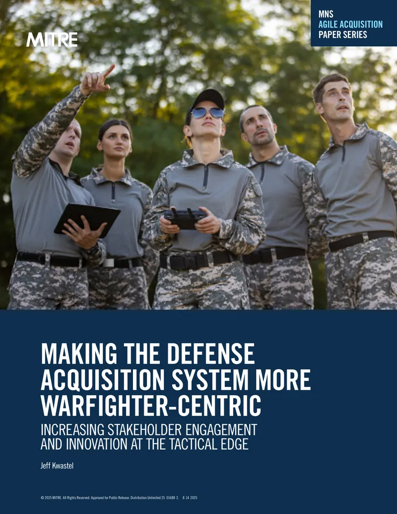 Making the Defense Acquisition System More Warfighter-Centric