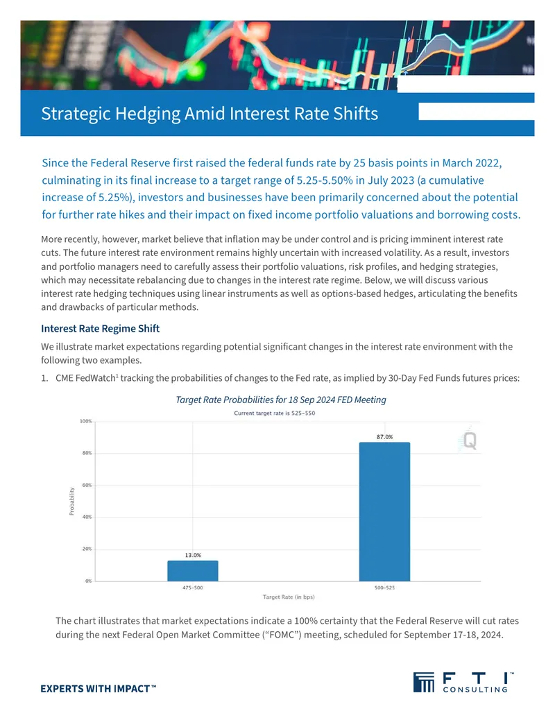 Interest Rate Hedging Strategies and Techniques