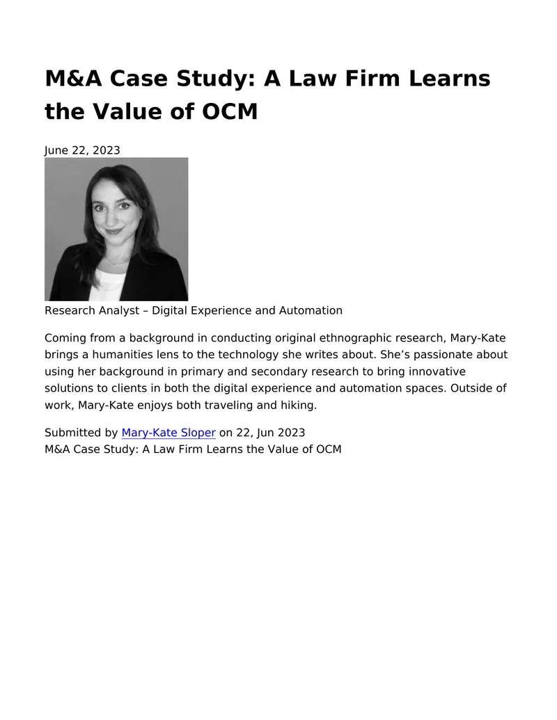 M&A Case Study on Organizational Change Management