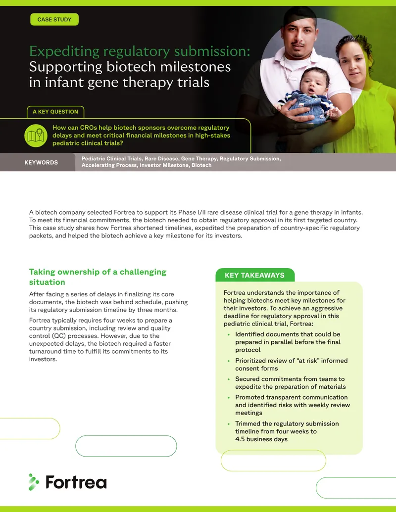 Accelerating Regulatory Submission for Pediatric Gene Therapy