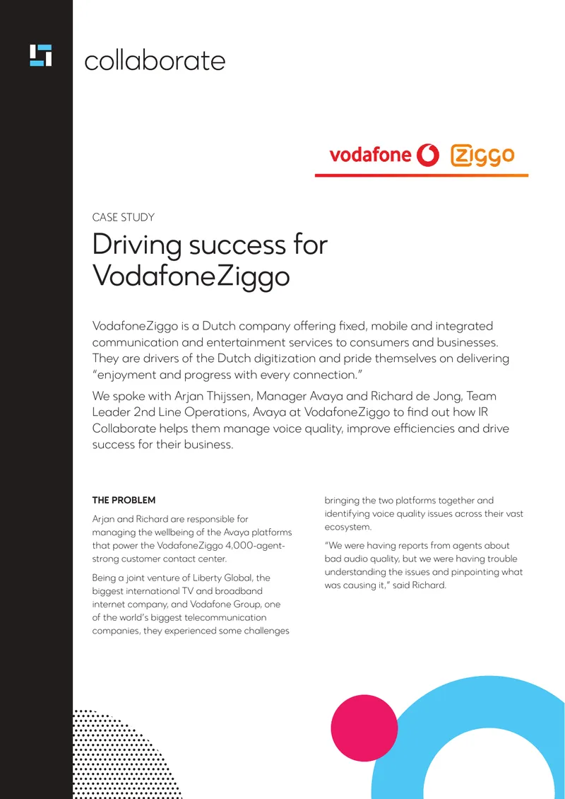 VodafoneZiggo Case Study on Voice Quality Management