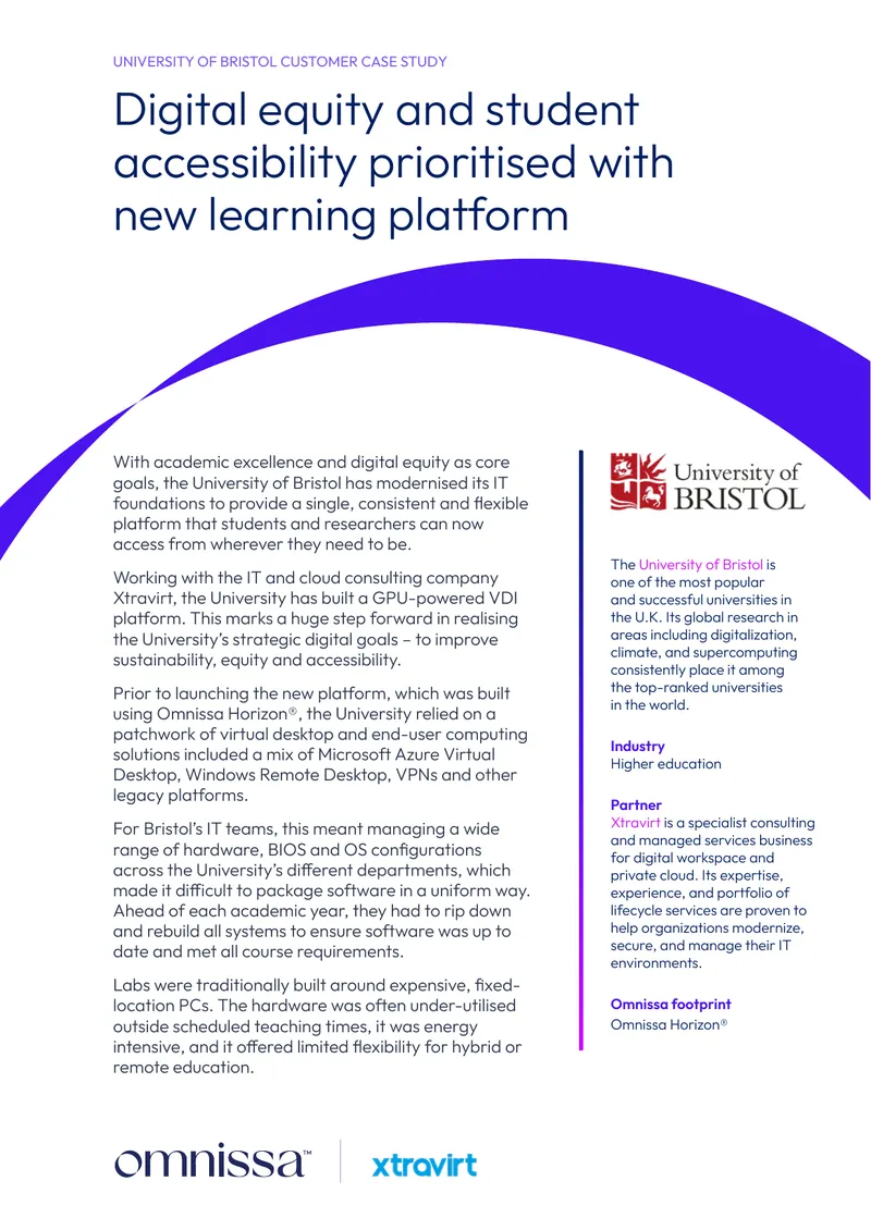 University of Bristol Digital Learning Platform Case Study