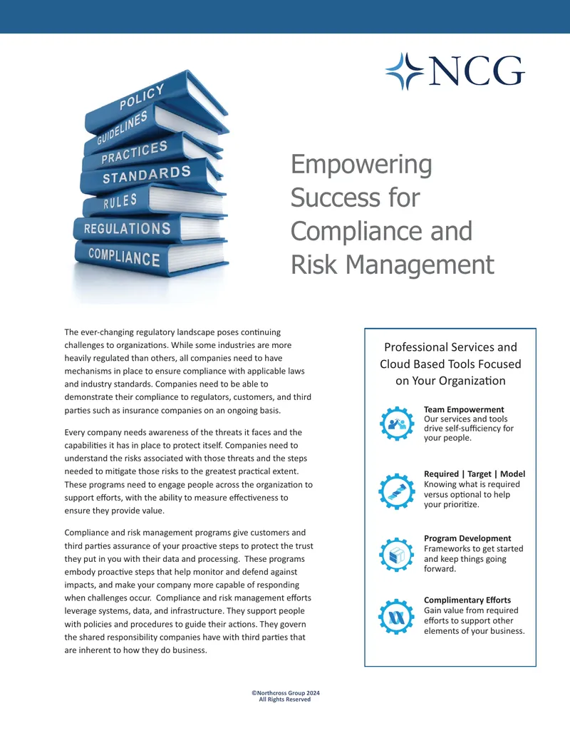 Compliance and Risk Management Program Development