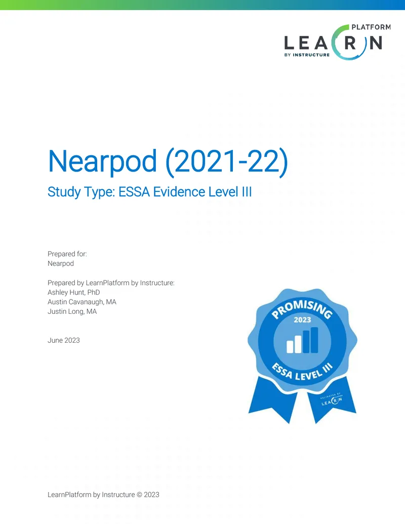 Nearpod Implementation and Student Outcomes Study