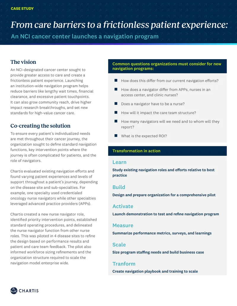 Navigation Program Implementation Case Study
