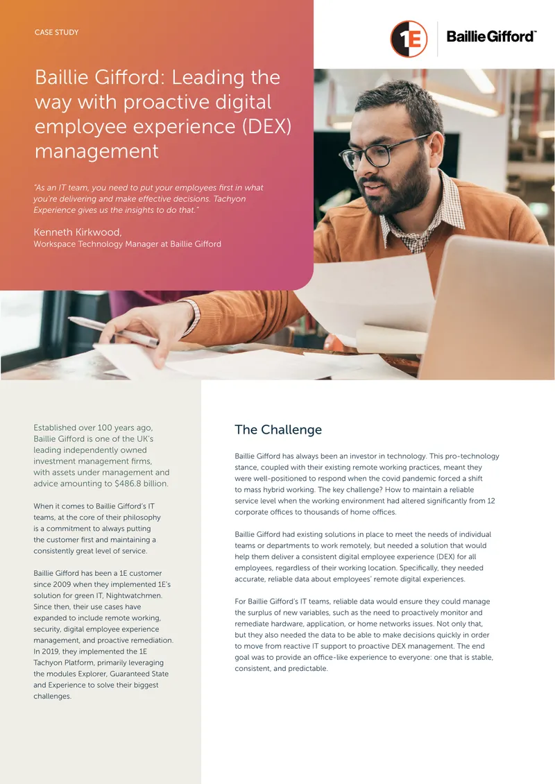 Proactive Digital Employee Experience Management Case Study