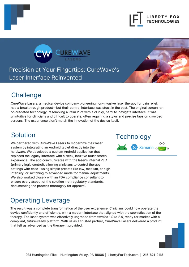 CureWave Laser Interface Modernization Project