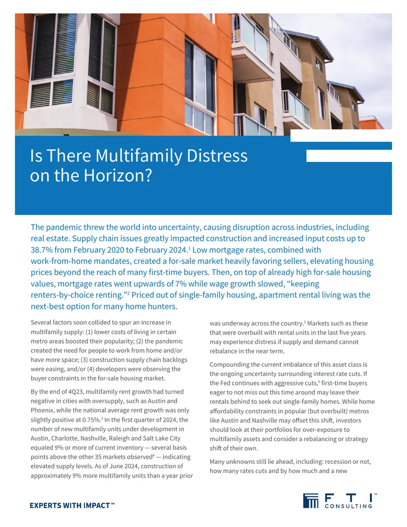 Multifamily Housing Market Trends and Challenges