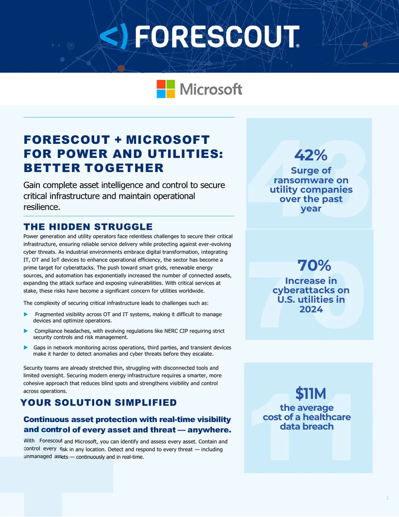 Forescout and Microsoft Cybersecurity Integration