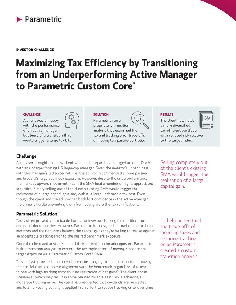 Maximizing Tax Efficiency in Portfolio Transitions