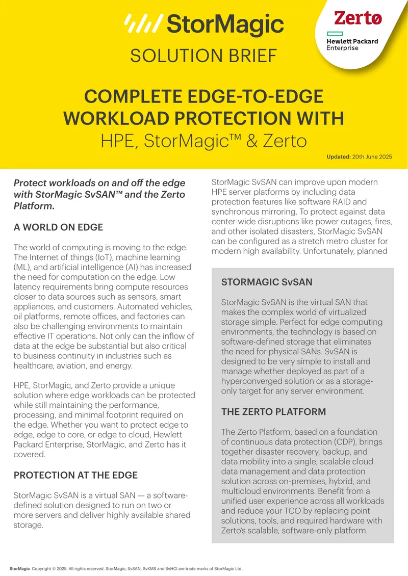 Complete Edge-to-Edge Workload Protection Solution Brief
