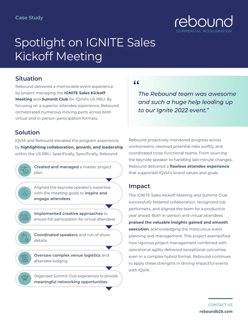 Case Study on IGNITE Sales Kickoff Meeting