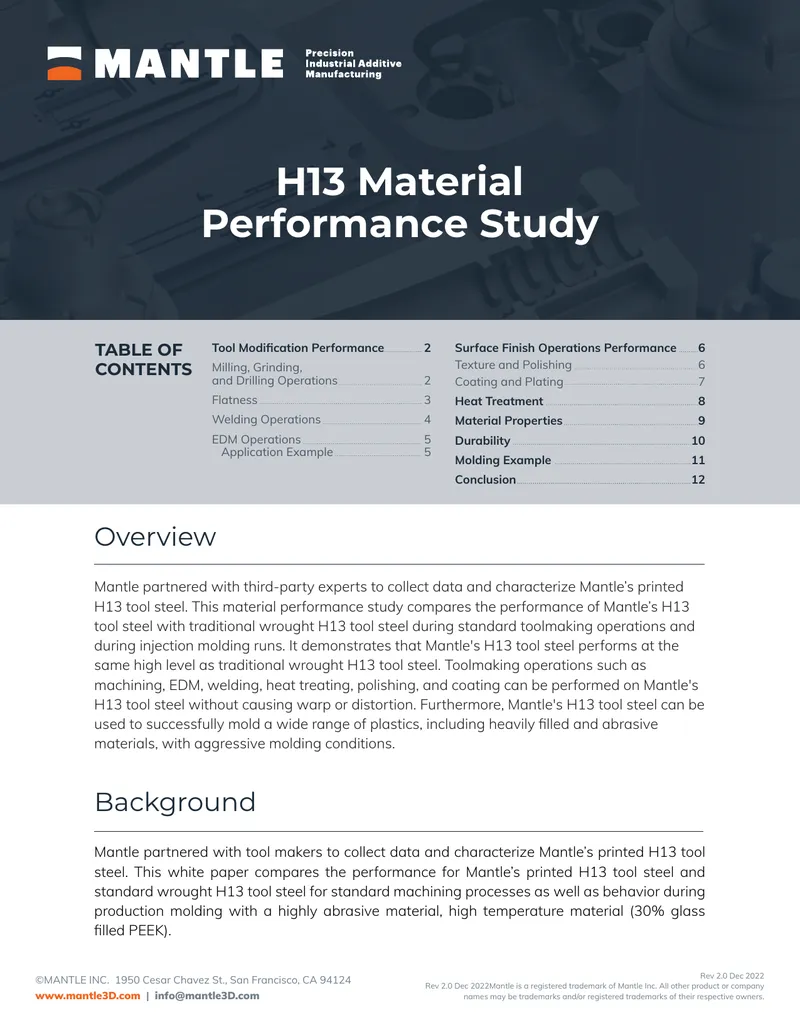 H13 Tool Steel Material Performance Study