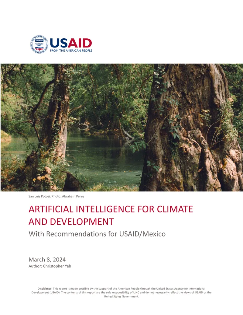 Artificial Intelligence Applications for Climate and Development